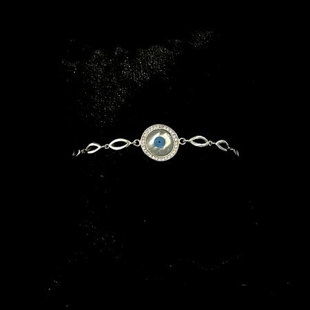 Evil Eye 92.5 Sterling Silver Bracelet with Italian Finish